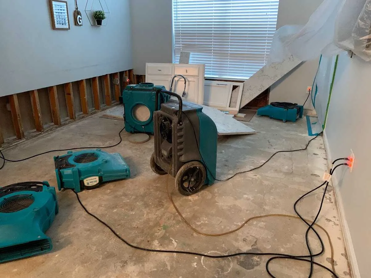 Dehumidifier in flood-cut room for Water Extraction & Removal in Agoura Hills